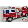 Image 2 : Toy Plastic Firetruck (c/w Remote : Not Tested) (9"H x 6"W x 21"L)