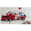 Image 5 : Toy Plastic Firetruck (c/w Remote : Not Tested) (9"H x 6"W x 21"L)
