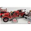 Image 4 : Ornamental Tin Décor Firetrucks (3): (All Measure: 12"L)
