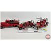 Image 5 : Ornamental Tin Décor Firetrucks (3): (All Measure: 12"L)