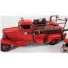 Image 6 : Ornamental Tin Décor Firetrucks (3): (All Measure: 12"L)