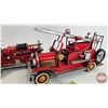Image 7 : Ornamental Tin Décor Firetrucks (3): (All Measure: 12"L)