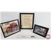Image 1 : Fireman Theme Wall Décor (3) - Framed Photo : Antique Fire Cart - Framed Fireman's Prayer (12" x 10"