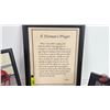 Image 3 : Fireman Theme Wall Décor (3) - Framed Photo : Antique Fire Cart - Framed Fireman's Prayer (12" x 10"