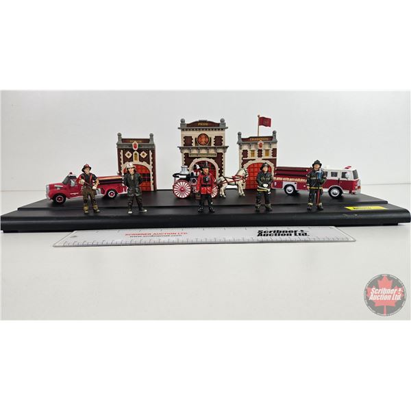 Hawthorn Village : Firefighters Tribute Collection (11 pcs) (Buildings Magnetic to Base) (Base Measu