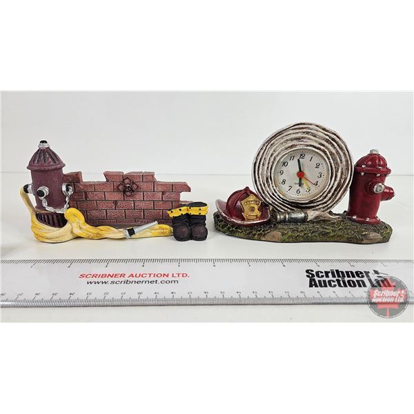 Firefight Collector Combo (2): Desk Clock (Batt Op) & Business Card Holder