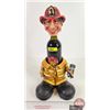 Image 1 : Firefighter Wine Bottle Holder with Bottle of Fireman's Red Wine (2011)