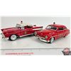 Image 1 : Fire Chief Toy Cars (2) (Diecast Models) (Scale 1:24) - '57 Chev - '49 Merc