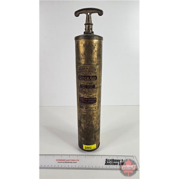 Brass Fire Extinguisher QUICK AID (17")