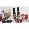Image 4 : Fireman's Collector Combo : Incl. Avon Cologne; Cups; Hot Sauce (Unopened); Buckle; Novelty Lighter;