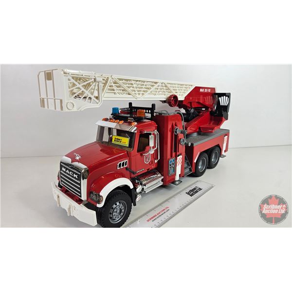 Firetruck Toy : BRUDER : Mack Truck (11"H x 7-1/2"W x 24"L)