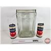 Image 1 : Collector Combo (3):  - Antique Glass Battery (No Lid) (12"H x 8"W x 8"D) - (2) Eveready Dry Cell Ba