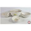 Image 1 : Stoneware Mixing Bowls (4) (Largest 13-1/4"Dia x 6-3/4"H)