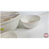 Image 3 : Stoneware Mixing Bowls (4) (Largest 13-1/4"Dia x 6-3/4"H)