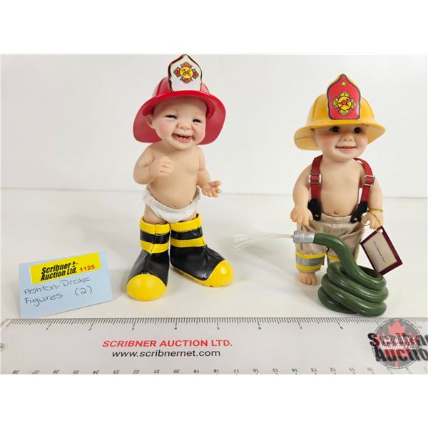 Ashton-Drake Galleries (2): Baby Doll (no COA's) - "Fire Hydrant Fun" - "Mommy Littlest Hero" (Note: