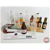 Image 1 : Collector Combo: Crib Board; Vintage Bottles; RCMP Drink Glass; Golf Club Bottle Opener; Bottle Cap