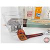 Image 2 : Collector Combo: Crib Board; Vintage Bottles; RCMP Drink Glass; Golf Club Bottle Opener; Bottle Cap