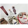 Image 3 : Collector Combo: Ceramic Décor Masks (2): Bud Vase; Vintage Cig Case; Wooden Décor Mask; etc