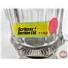 Image 5 : Glassware Combo (3): Pedestal Fruit Bowls & Pedestal Silver Plated Base Vase (9"H)