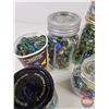 Image 3 : MARBLE COLLECTION !!! Variety in Jars & Stein & Tin