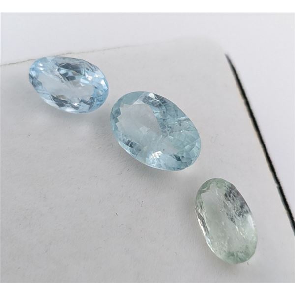 13.5 ct Certified Aquamarine Gemstone Parcel : Oval ($6,100 Appraisal) (Inv #SR002)