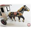 Image 3 : Wind Up Tin Toy : MARX (Horse & Wagon) (Total Measures: 4-1/2"H x 4-1/4"W x 10"L)