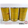 Image 4 : Shell Oil Quart Cans (3): AEROSHELL 65 (All FULL!) (6-1/2"H x 4"Dia)