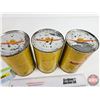Image 6 : Shell Oil Quart Cans (3): AEROSHELL 65 (All FULL!) (6-1/2"H x 4"Dia)