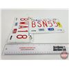 Image 1 : Alberta Motorcycle Lic Plates (2) (Red/White Modern)
