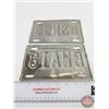 Image 2 : Alberta Motorcycle Lic Plates (2) (Red/White Modern)