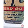 Image 2 : Whiz GO Gear Oil Tin for Outboard Motors w/Spout Lid (Paper Label) (7"H)