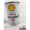 Image 3 : Shell Oil One Litre Can: AEROSHELL Oil W (FULL!) (6"H x 4"Dia)