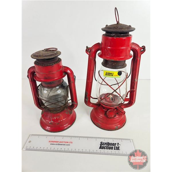 Barn Lanterns (2) (Largest Measures: 12-1/2"H)