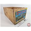 Image 1 : ORCHARD Pears Wood Crate (9"H x 19-1/2"L x 12"W)