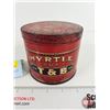 Image 1 : T&B MYRTLE Cut Tobacco Tin (3-1/2"H x 4-1/4"Dia)