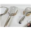 Image 2 : Vanity Set : Sterling Silver (4pcs) : Mirror , Brushes (2); Comb (See Consignor Tags in Pictures for