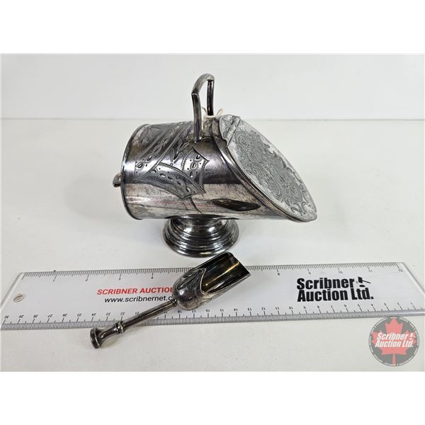 Antique Victorian Sugar Skuttle with Original Scoop