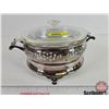 Image 1 : Antique Silverplate Casserole with Fire King Bowl
