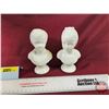 Image 1 : Porcelain Busts : Boy & Girl (5-1/4"H)