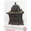 Image 2 : Antique Cast Iron Mechanical Mosque Bank (Working) (Consignor Tag : c.1890) (7"H x 6-1/4"W x 6-1/4"D