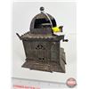 Image 3 : Antique Cast Iron Mechanical Mosque Bank (Working) (Consignor Tag : c.1890) (7"H x 6-1/4"W x 6-1/4"D