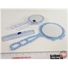 Image 1 : Vintage Blue Lucite Vanity Set (3pcs)