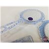Image 3 : Vintage Blue Lucite Vanity Set (3pcs)