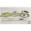 Image 1 : Tea Cups & Saucers (3) (See Photos for maker Stamps)