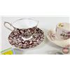 Image 2 : Collector Combo:  - Tea Cups & Saucers (3) (See Photos for maker Stamps) - Perfume Bottle Cowboy Hat