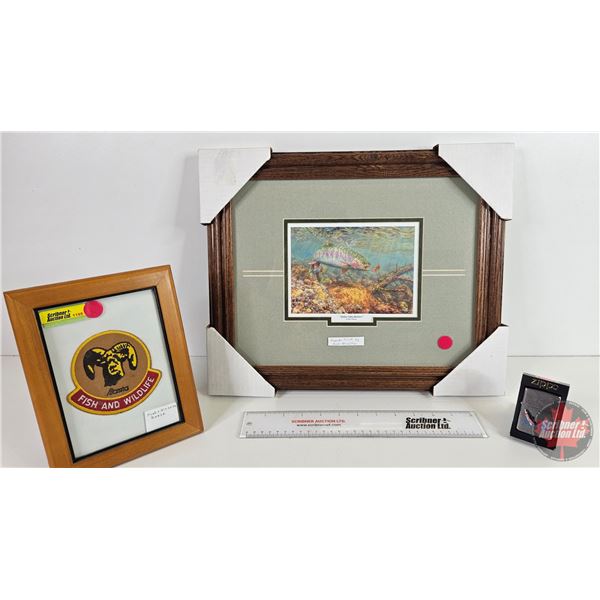 Collector Combo (3): - Framed Print "Shelter Valley Rainbow" (17" x 14") - Vintage Zippo Trout Light