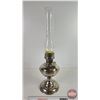 Image 1 : Coal Oil Lamp : Aladdin Model No. 6 (Nickel Plated Base) (Total Measures with Chimney : 23-1/2"H)