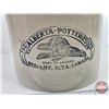 Image 2 : 2 Gallon "Beaver" Crock : The Alberta Potteries : Redcliff, Alta, Canada (10-1/2"H x 9-1/2"Dia)
