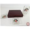 Image 1 : Regina Windy Flyers Beer Mug & 2 Ashtrays & Laguardia Cigar Humidor (Box : 1-3/4"H x 9-1/2"W x 7"D)
