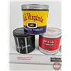 Image 1 : Tobacco Tins (3): Old Virginia ; British Consols ; Peter Jackson (Each Measures: 4"H x 4-1/4"Dia)